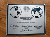 APOLLO 17 LUNAR PLAQUE - 6x7.5