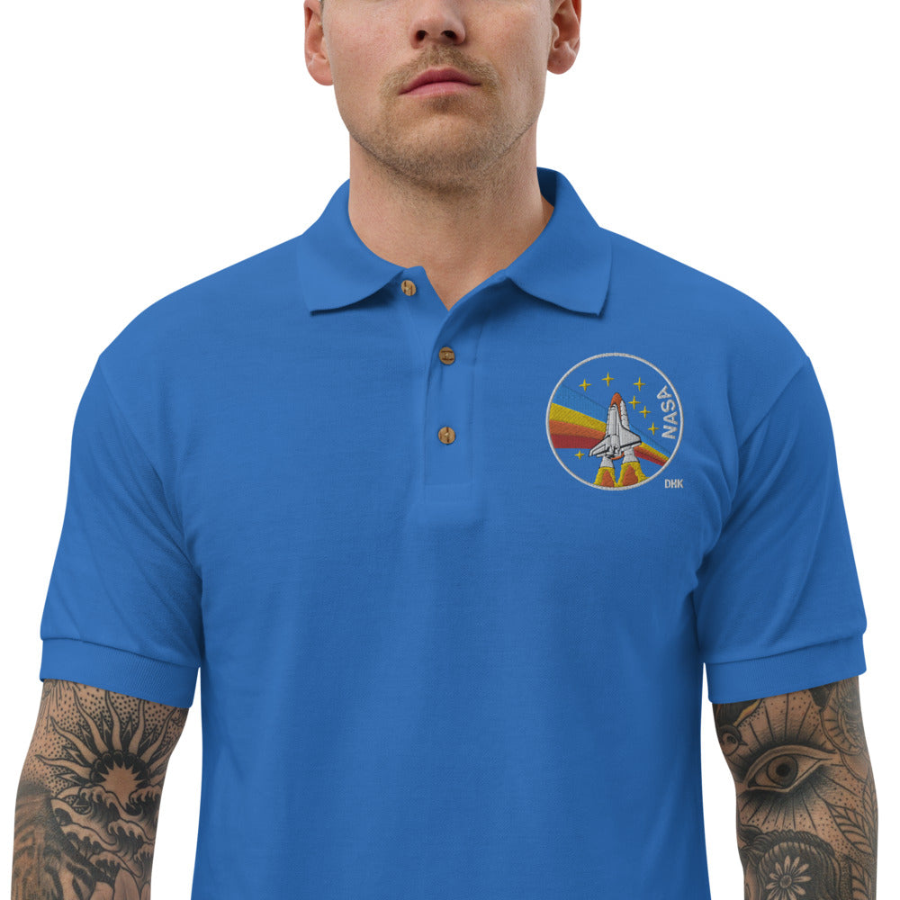 NASA Pride Embroidered Polo Shirt – LUNA REPLICAS
