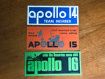 Apollo Team Member Bumper Sticker Decals