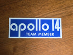 Apollo Team Member Bumper Sticker Decals