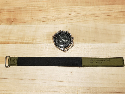 EXTRA Short NASA watchband - MIL-SPEC - OD Green Tape - 209