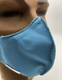 Non-Medical Fitted Cotton Mask - BLOCK II - BLUE