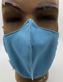 Non-Medical Fitted Cotton Mask - BLOCK II - BLUE
