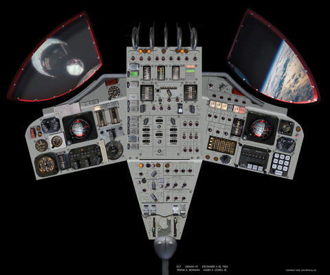 Gemini 7 Cockpit Banner Poster