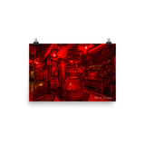 SUBMARINE BECUNA Control Room Red Poster